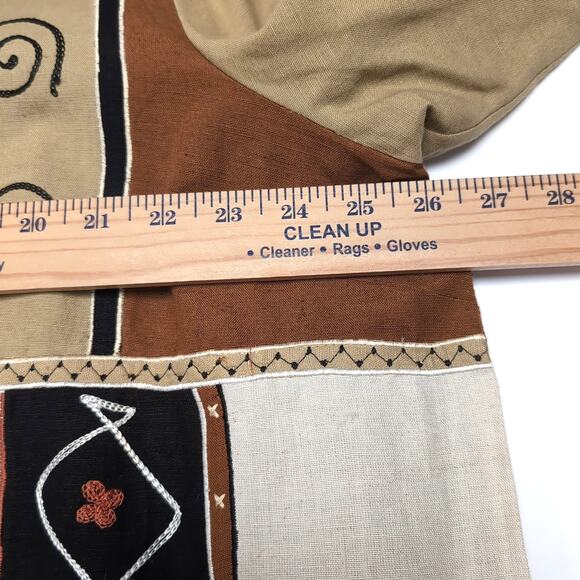 VTG Indigo Moon Patchwork Jacket Womens Size 1X Animal Print Tapestry Brown Tan - Picture 10 of 12